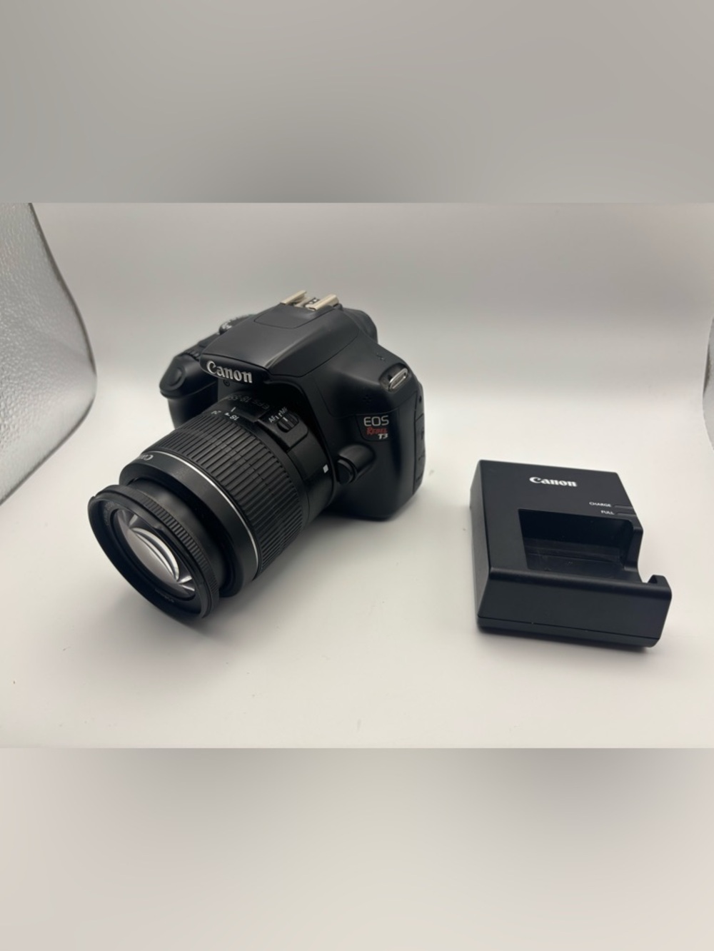 Canon EOS Rebel T3 DSLR Camera + 18-55mm Lens Kit | Battery & Charger | Tested